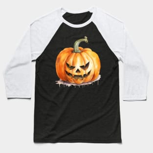 Halloween Scary Pumpkin classic watercolour Baseball T-Shirt